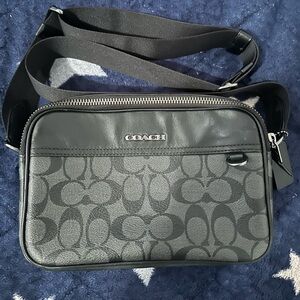 Coach Black Signature Men's Belt Bag